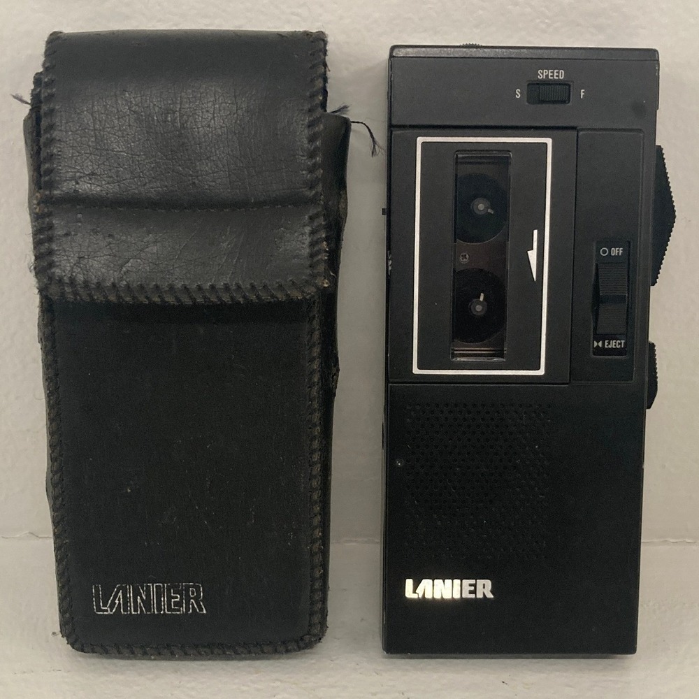 VTG Lanier‎ P-124 Handheld Microcassette Voice Recorder Vintage PARTIALLY TESTED
